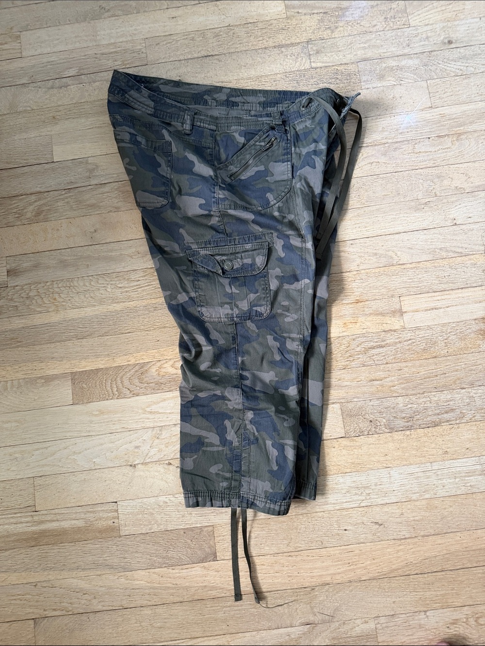 Womens Camo Cargo Pants - Olive Camo
